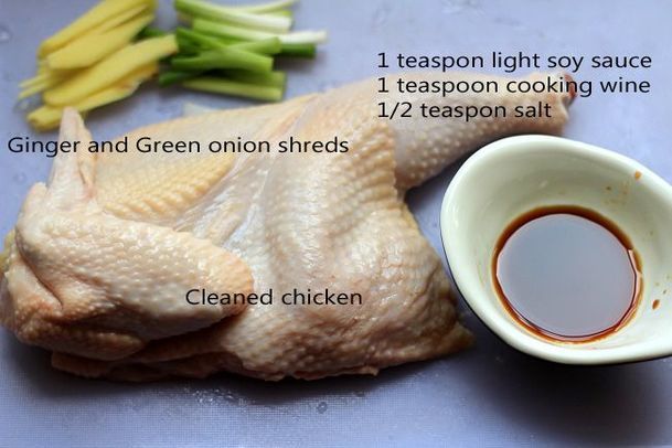Cách làm gà hấp muối kiểu người Hoa