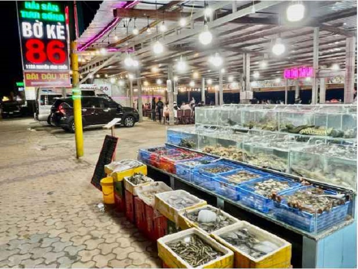 Nguồn hải sản tươi rói, chất lượng ở quán Bờ Kè 86