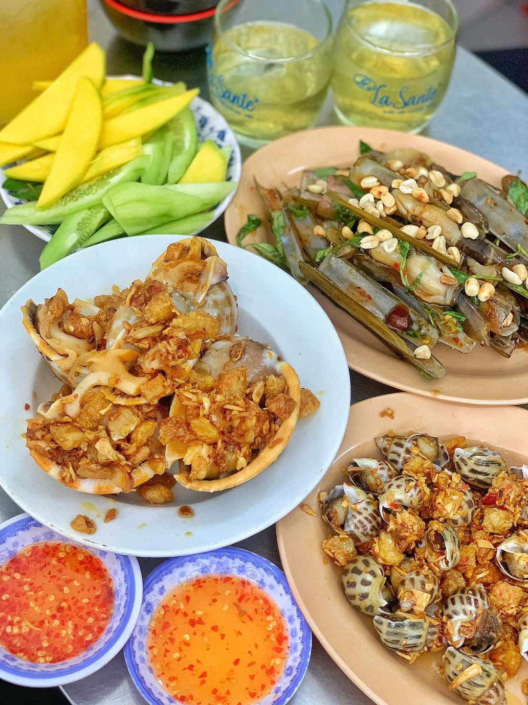 Hải sản tại quán Nghĩa Ghẹ