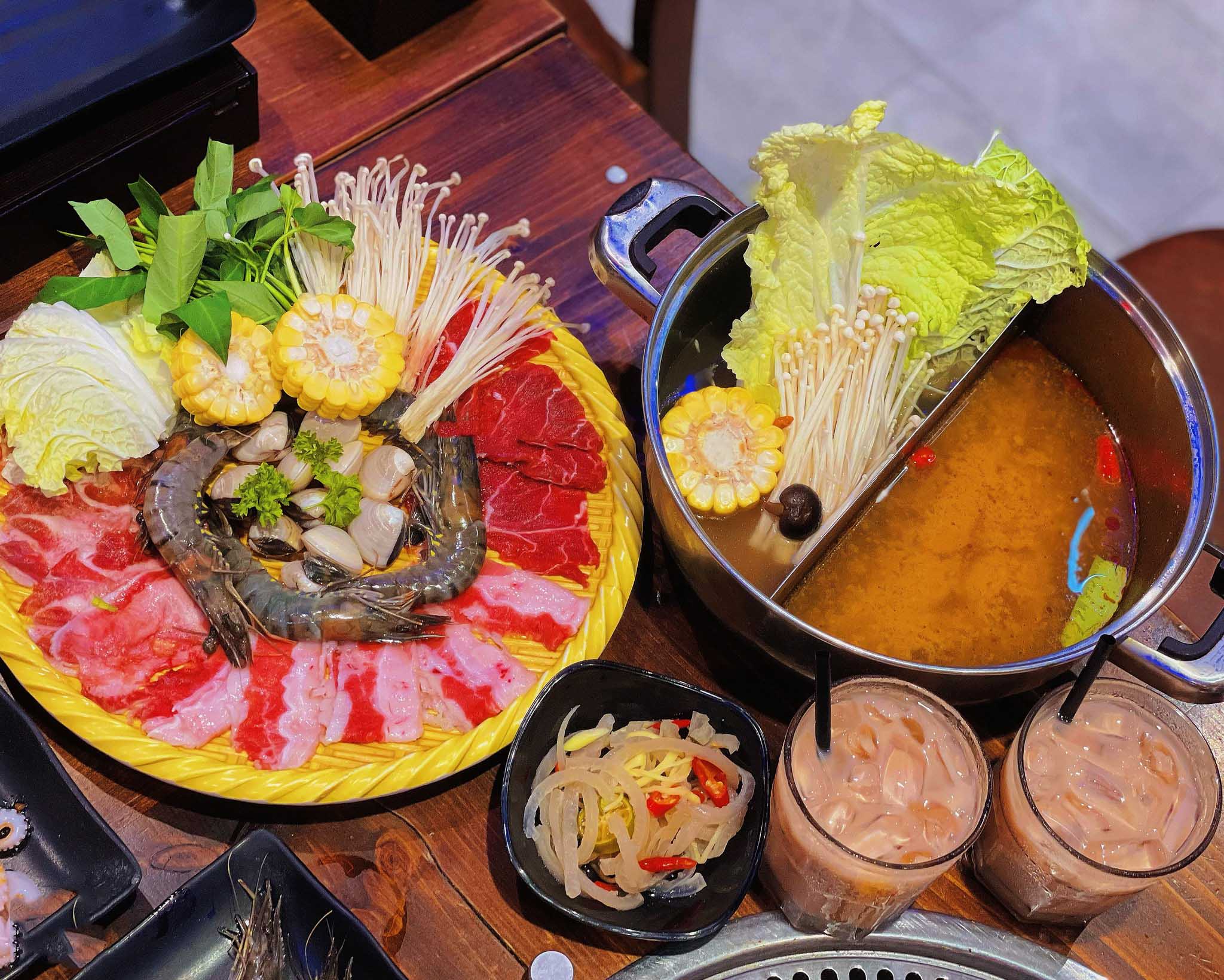 Các món lẩu, nướng tại Gabo Buffet cực kỳ chất lượng