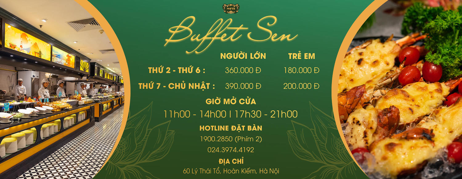 Nhà hàng Buffet Sen 60 Lý Thái Tổ chanh sả trong lòng thủ đô 13