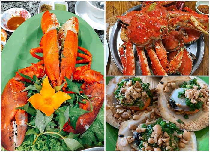 Những món ăn được chế biến từ hải sản thơm ngon tại quán Bến Cảng (Ảnh: Sưu tầm)